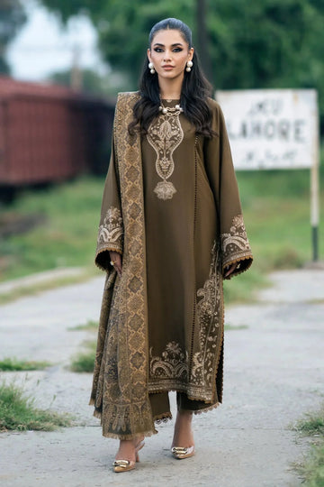 AS-U-0025|SAPPHIRE 3PC DHANAK FABRIC EMBROIDERED SHIRT WITH PRINTED SHAWL AND TROUSER|UNSTITCHED