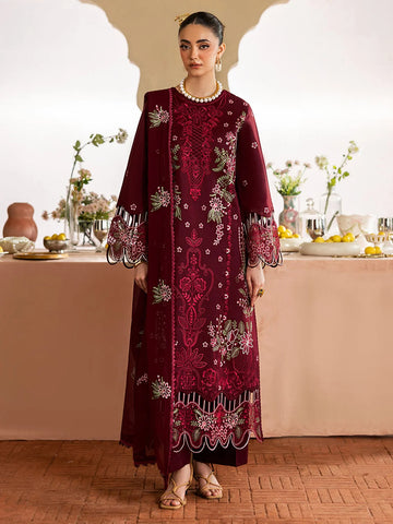AS-U-0036 |LAAM -Premium Unstitched Dhanak Embroidered with Dhanak Embroidery Shawls Suit|UNSTITCHED.