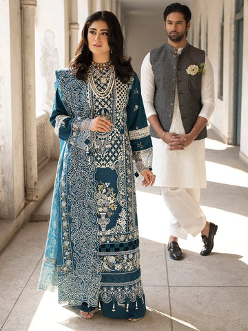 AS-U0038 |MAHNUR ✦-Premium Unstitched Dhanak Embroidered with Dhanak Embroidery Shawls Suit|3PC