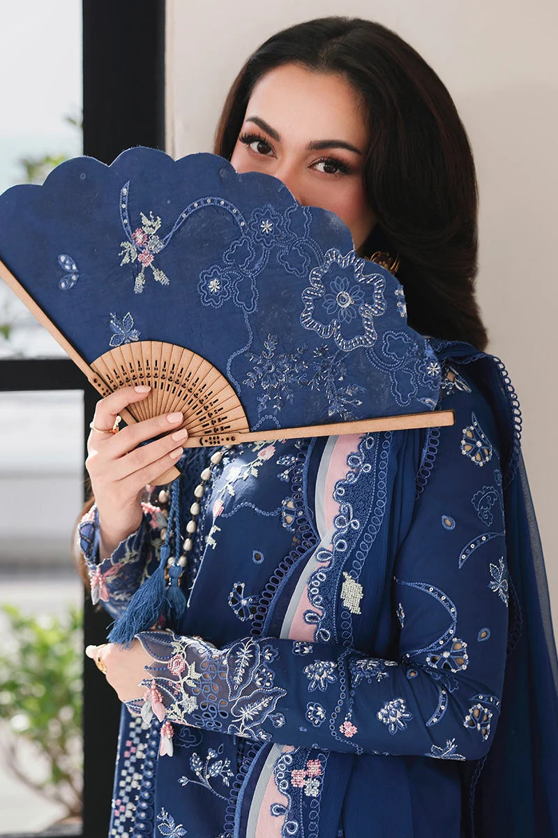AS-U-0016|QALAMKAR - 3PC DHANAK FABRIC EMBROIDERED SHIRT WITH DHANAK EMBROIDERED DUPATTA AND TROUSER|UNSTITCHED