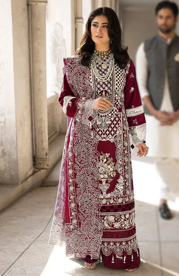 AS-U-0039 |MAHNUR ✦-Premium Unstitched Dhanak Embroidered with Dhanak Embroidery Shawls Suit|3PC