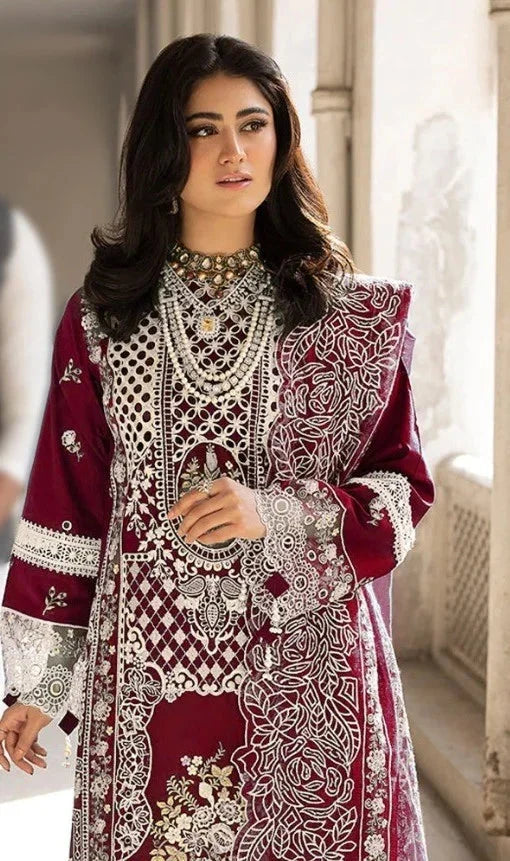 AS-U-0039 |MAHNUR ✦-Premium Unstitched Dhanak Embroidered with Dhanak Embroidery Shawls Suit|3PC